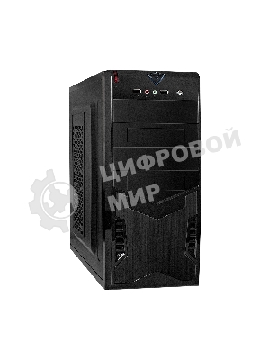 Компьютерный корпус Miditower ExeGate CP-604-UNS350 (ATX, БП UNS350 с вент. 12см, 2*USB, аудио, черный)