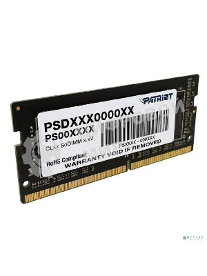 Оперативная память Patriot Signature, DDR4, 8GB (1x8GB), 3200 MHz, CL22, без радиатора, SO-DIMM