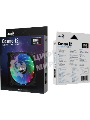 Вентилятор Aerocool/Formula Cosmo 12 черный, 120 мм, 1000 об/мин, 23.9 дБ, 4 pin