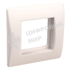 Рамка 1-м 2мод. с суппортом для коробок КМКУ белый IEK CKK-40D-RSK2-K01