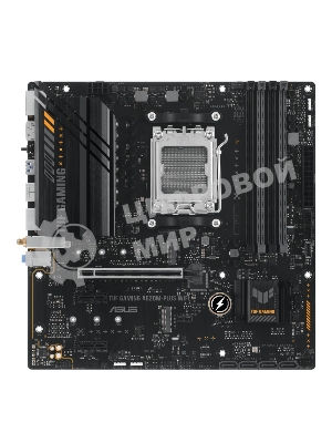 Материнская плата ASUS TUF GAMING A620M-PLUS WIFI, AM5, AMD A620, 4xDDR5, 4xSATA, 2xM.2, 1xPCIe 4.0 x16, 2xPCIe x1, 2xDP, 1xHDMI, 1x 2.5Gb LAN, 4xUSB-A 2.0, 2xUSB-A 3.2 Gen 1, 3x3.5 мм, 7.1, mATX