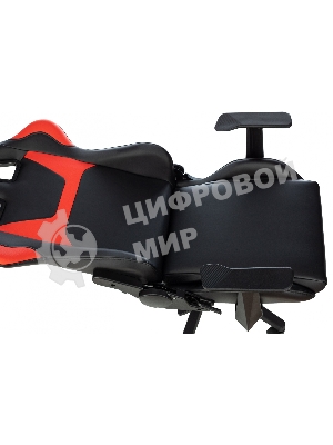 Кресло Zombie Game Penta черный/красный, экокожа, 120 кг, механизм качания