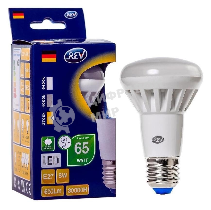 Лампа светодиодная REV RITTER 32336 5 R63 E27 8W 2700K