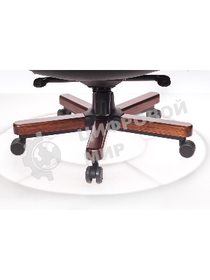 Кресло Бюрократ T-9923WALNUT/BLACK черный, кожа