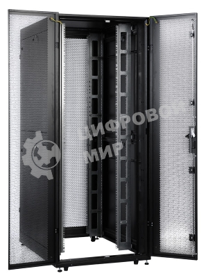 Шкаф серверный ЦМО ШТК-СП-42.8.12-48АА-9005 42U 800x1200 мм пер. дв. перфор. задн. дв. перфор. 2-хст. 2 бок. пан. 1350 кг черный