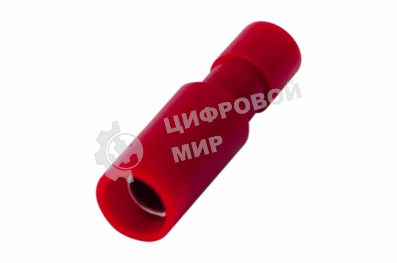 Разъем штекерный Rexant полностью изолированный гнездо 4 мм 0.5-1.5 мм² (РШПи-м 1.5-4/РШИм 1,25-5-4) красный