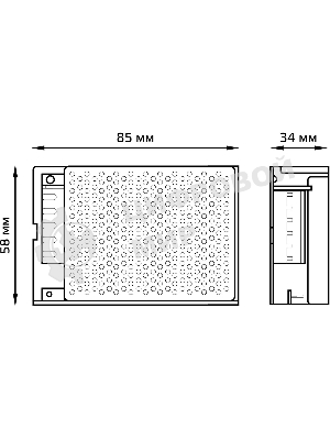 Блок питания LED STRIP PS 30Вт 12В Gauss 202003030