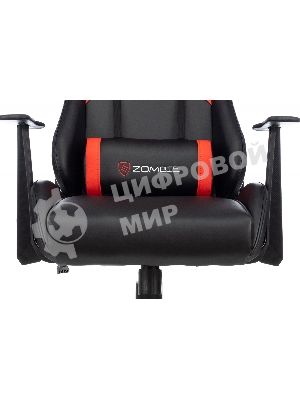 Кресло Zombie Game Penta черный/красный, экокожа, 120 кг, механизм качания