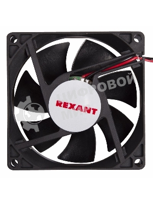Вентилятор для корпуса Rexant RX 8025MS 24VDC черный, 80 мм, 2600 об/мин, 30 дБ, 2 pin