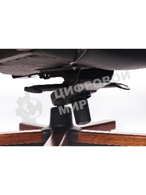 Кресло Бюрократ T-9923WALNUT/BLACK черный, кожа