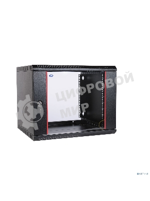 Шкаф телекоммуникационный настенный разборный ЦМО ЭКОНОМ 6U (600 x 350) дверь металл, черный (ШРН-Э-6.350.1-9005)