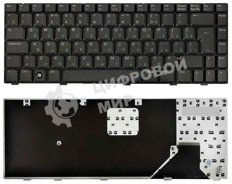 Клавиатура для ноутбука Asus W3 W3J A8 F8 F8S N80 X80 черная