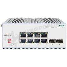 Коммутатор Unmanaged Industrial Switch 8x1000Base-T PoE, 2x1000Base-X SFP, PoE Budget 185W, Surge 4KV, -40 to 75°C