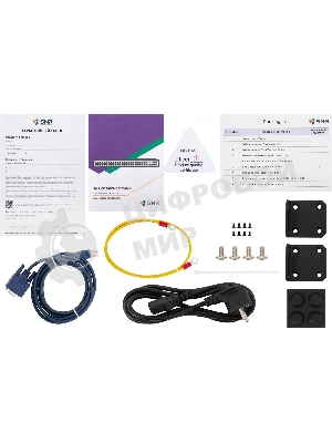 Коммутатор POE управляемый уровня 2, 48 портов 10/100/1000Base-T с поддержкой PoE, 4 порта 1/10G SFP+, PoE 740 Ватт