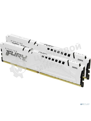 Оперативная память Kingston Fury Beast, DDR5, 32Gb (2x16 Gb), 5600 MHz, CL36, DIMM, радиатор, белый