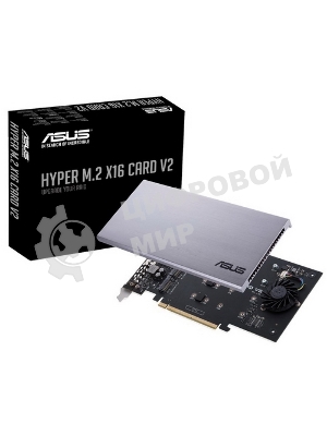 Внутренний адаптер ASUS для создания массивов RAID HYPER M.2 X16 CARD V2