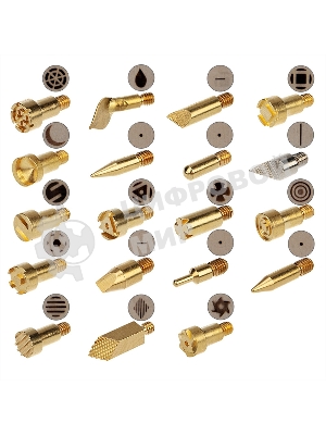 Выжигатель Rexant (набор паяльник-выжигатель), 22 насадки, подставка, 230 В, 20/50 Вт