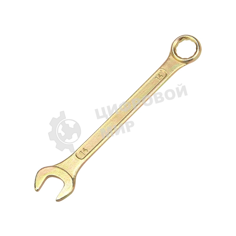 Ключ комбинированный Rexant 14 мм, желтый цинк