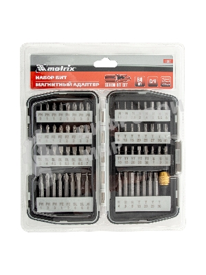 Набор бит Matrix магнитный адаптер crv в плат.боксе 64шт