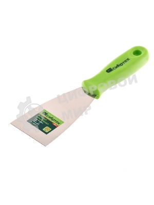 Шпательная лопатка из нержавеющей стали Сибртех, 60 мм, пластмассовая ручка