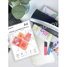 Пленка для ламинирования ГЕЛЕОС, А4, 80 мкм 30 шт./Пленка для ламинирования A4, 216х303 (80 мкм) глянцевая 30 шт