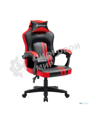 Кресло Defender MERCURY BLACK/RED черный/красный, экокожа