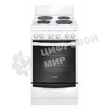 Плита электрическая Gefest 5140-01 0035 белый, конфорок 4 электрических, духовка 55 л, 50 см x 85 см x 58.5 см