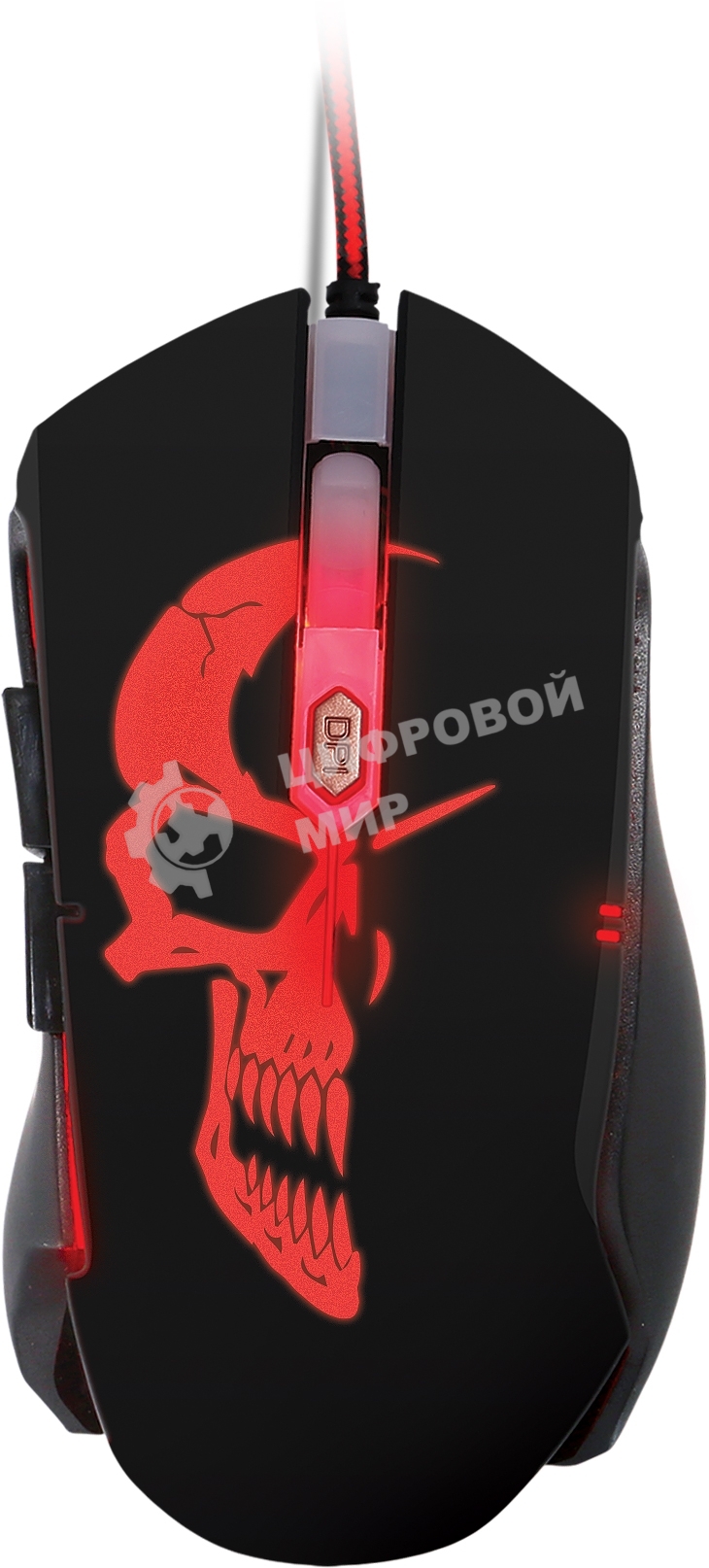 Мышь проводная Qumo Dragon War Axe M07 черный, 2400 dpi, USB, кнопки - 6