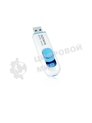 Флешка USB ADATA С008 (AC008-64G-RWE), 64Gb, USB 2.0, R/W 15/5, белый/синий