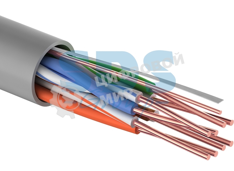 Кабель UTP PROconnect 4PR 24AWG, CU (медь), CAT5E, 100 МГц, PVC, серый, бухта 25 м