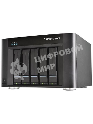 Система хранения данных Infortrend EonStor GSe Pro 100 5bay. Intel Atom 2.4GHz 4C CPU, 1x4GB non-ECC , 4x1GbE(RJ45), 2x USB 2.0, 2x USB 3.0, 1x Host Board slot, 1xPSU and 5 drive trays (GSe Pro 105-C)