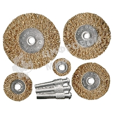 Набор щеток Matrix для дрели, 5 шт., 5 плоских 25-38-50-63-75 мм, со шпильками, металлические