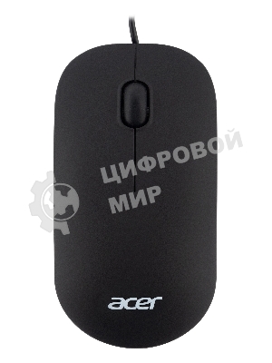 Мышь проводная Acer OMW122 черный, 1200 dpi, USB, кнопки - 3