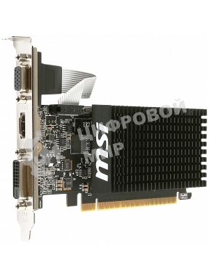 Видеокарта MSI PCI-E GT 710 2GD3H LP nVidia GeForce GT 710 2048Mb 64bit DDR3 954/1600 DVIx1/HDMIx1/CRTx1/HDCP Ret low profile