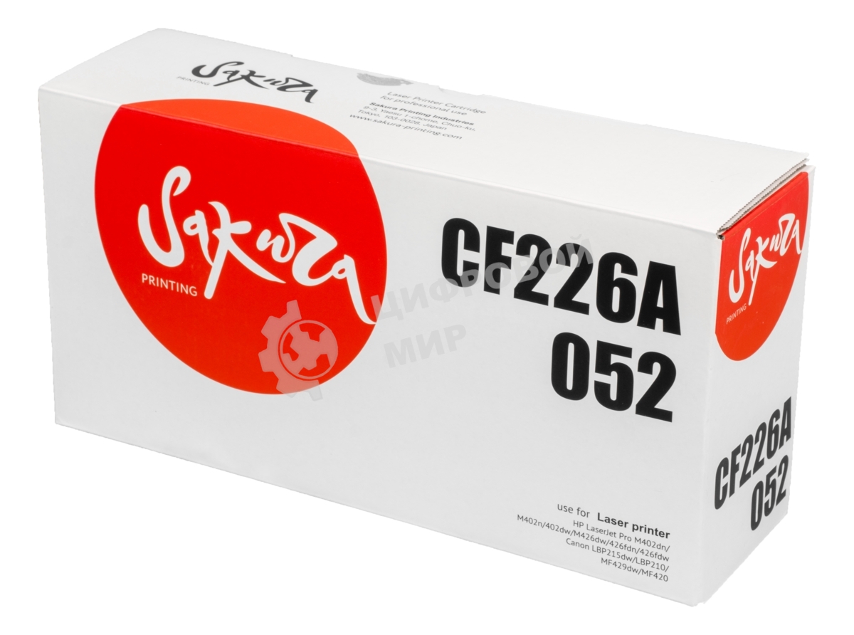 Картридж Sakura CF226A/052 для HP и Canon, черный, 3 100 к.