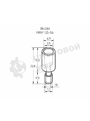 Разъем штекерный Rexant полностью изолированный гнездо 4 мм 0.5-1.5 мм² (РШПи-м 1.5-4/РШИм 1,25-5-4) красный