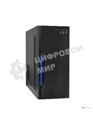 Компьютерный корпус Miditower ExeGate XP-333U Black, ATX, (XP600, Black,120мм), 1*USB/2*USB 3.0, Audio