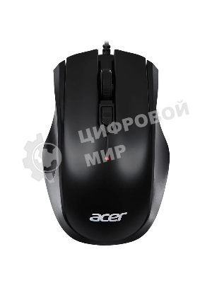 Мышь проводная Acer OMW020 черный, 1600 dpi, USB, кнопки - 4