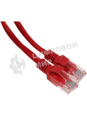 Патч-корд UTP Cablexpert cat.5e, 1м, литой, многожильный, красный