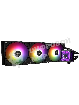 Водяное охлаждение для процессора Thermalright Frozen Warframe Pro 360 черный ARGb (360мм, черный, ARGb/Fans: 3x120мм, 70.84CFM, 29.8dBA, 2000RPM/Pump height 60мм, 23dBA, 3000RPM, Rad thickness 27mm/S: 1200, 1700, 1851, 2011, 2066, 115X, AM4, AM5)