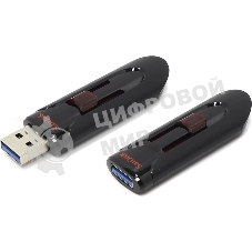 Флешка USB Sandisk CZ600 Cruzer Glide (SDCZ600-128G-G35), 128Gb, USB 3.0, R/W 100/20, черный