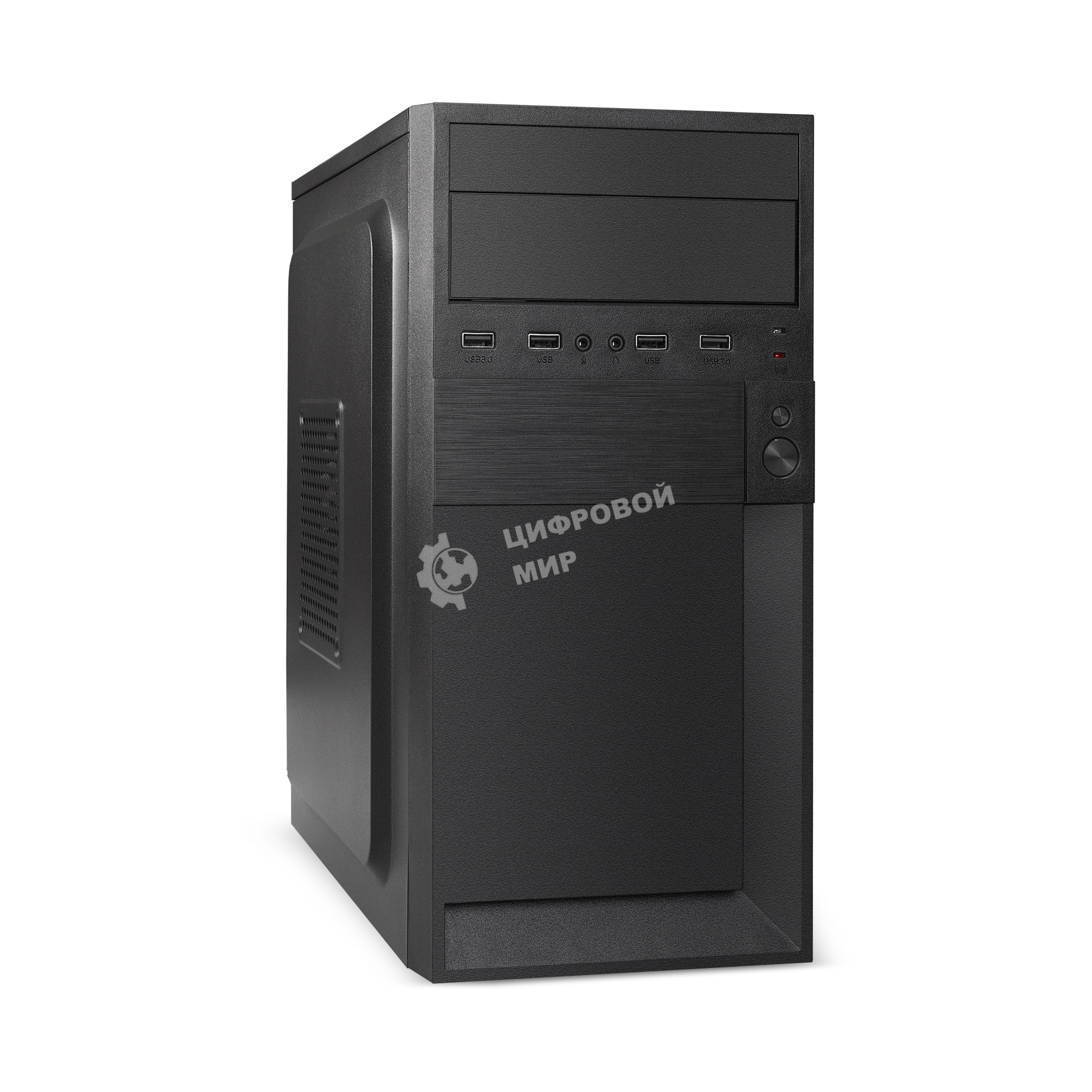 Компьютерный корпус Minitower ExeGate EX291142RUS BAA-105-01-AAA450 (mATX, БП AAA450 с вент. 8см, 2*USB, аудио, черный)