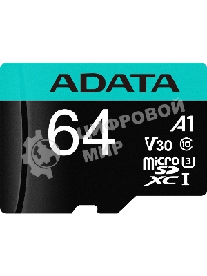 Флеш карта MICROSDXC UHS-I U3 V30S A2 100/75 MB/s 64Gb RETAIL W/1 ADAPTER