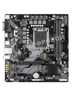Материнская плата Gigabyte B760M H DDR4, LGA 1700, Intel B760, 2xDDR4, 4xSATA, 2xM.2, 1xPCIe 4.0 x16, 1xPCIe x1, 1xHDMI, 1xVGA, 1x 1Gb LAN, 2xUSB 2.0, 4xUSB 3.2 Gen 1, 3x3.5 мм, 7.1, Micro ATX