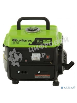 Электрогенератор бензиновый Сибртех БС-950, 0.8 кВт, 65 дБ, 15.5 кг