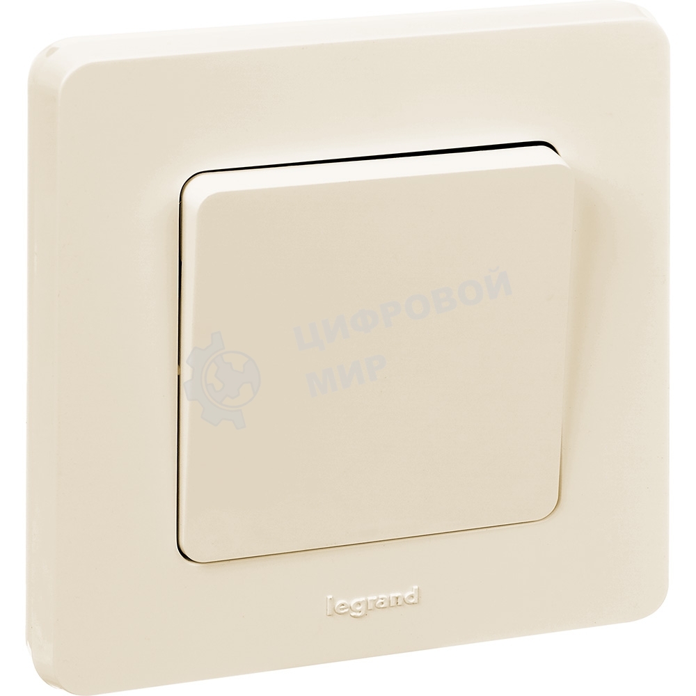 Выключатель 1-клавишный 10AX 250 В слоновая кость