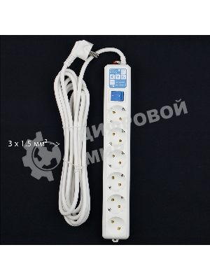 Фильтр-удл. PowerCube PC PRO, 5м, 6р LCконтур, 16А/3,5 кВт