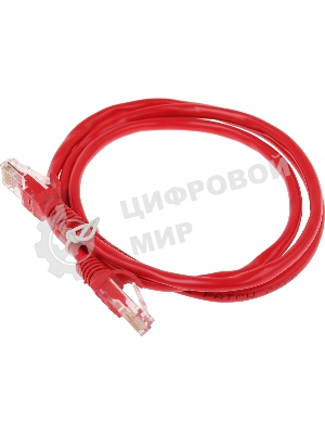 Патч-корд UTP Cablexpert cat.5e, 1м, литой, многожильный, красный