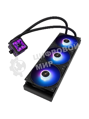 Водяное охлаждение для процессора Thermalright Frozen Warframe Pro 360 черный ARGb (360мм, черный, ARGb/Fans: 3x120мм, 70.84CFM, 29.8dBA, 2000RPM/Pump height 60мм, 23dBA, 3000RPM, Rad thickness 27mm/S: 1200, 1700, 1851, 2011, 2066, 115X, AM4, AM5)