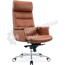 Кресло руководителя Cactus CS-LBR-CARACAS кожа крестов. алюминий